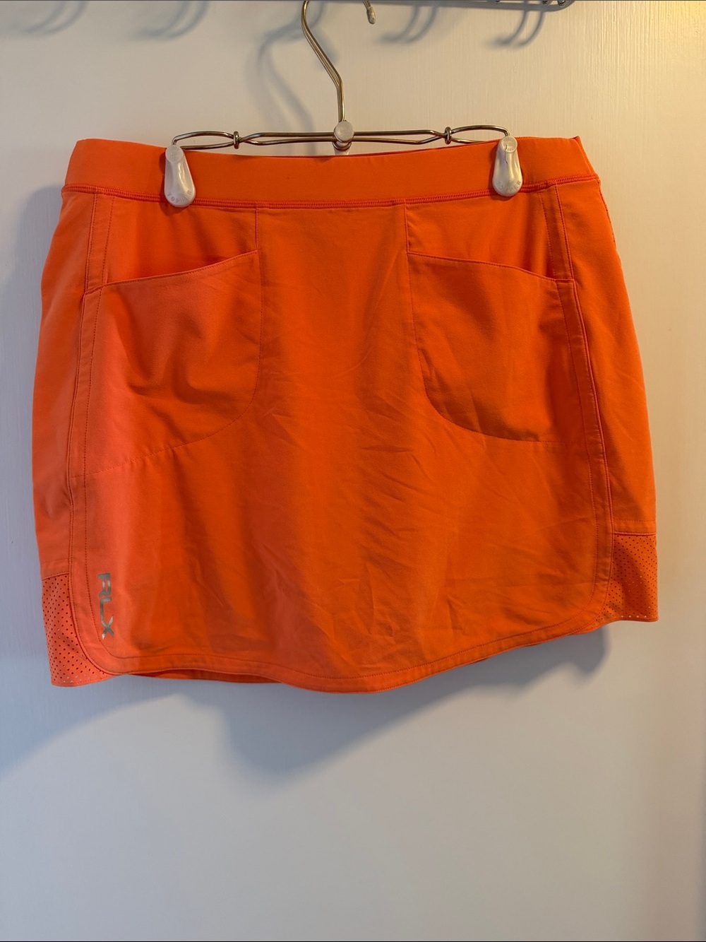 RLX Ralph Lauren Orange Athletic Mini Skort with Pockets